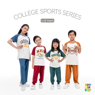BONBINZOO - Setelan Baju Pendek Celana Panjang  Anak SNI 1-12 Tahun College Sports Series