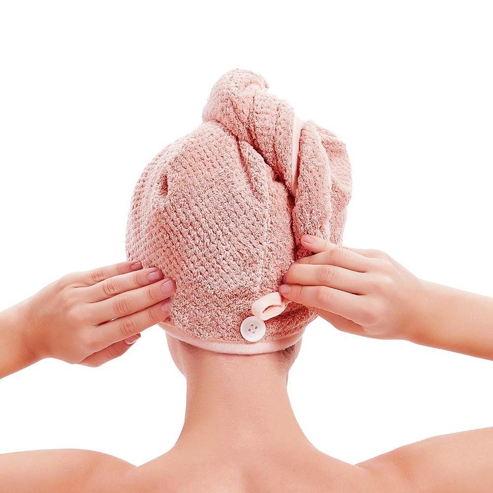 Jual Handuk Pengering Rambut Kepala Lap Microfiber Keramas Hair Wrap ...
