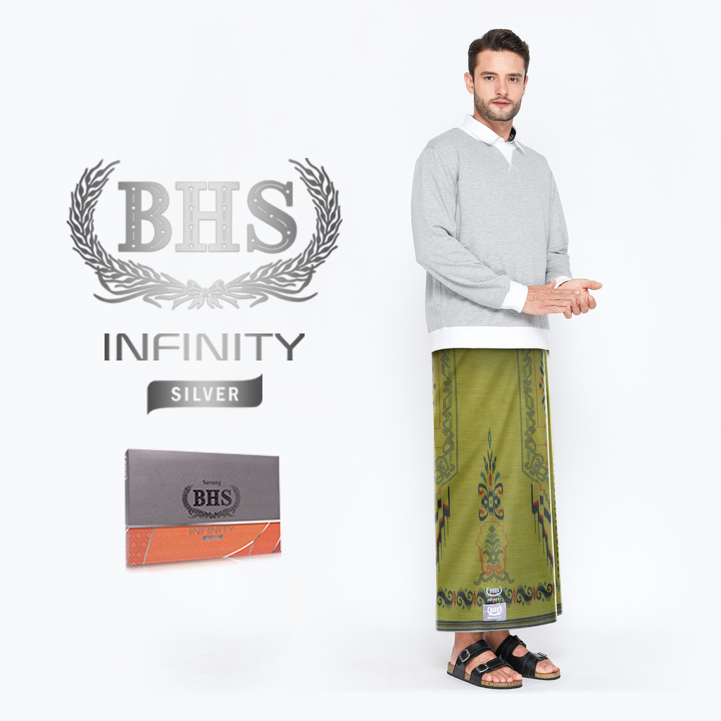 Jual Sarung BHS Infinity Silver Motif V32 PKE Hijau | Shopee Indonesia