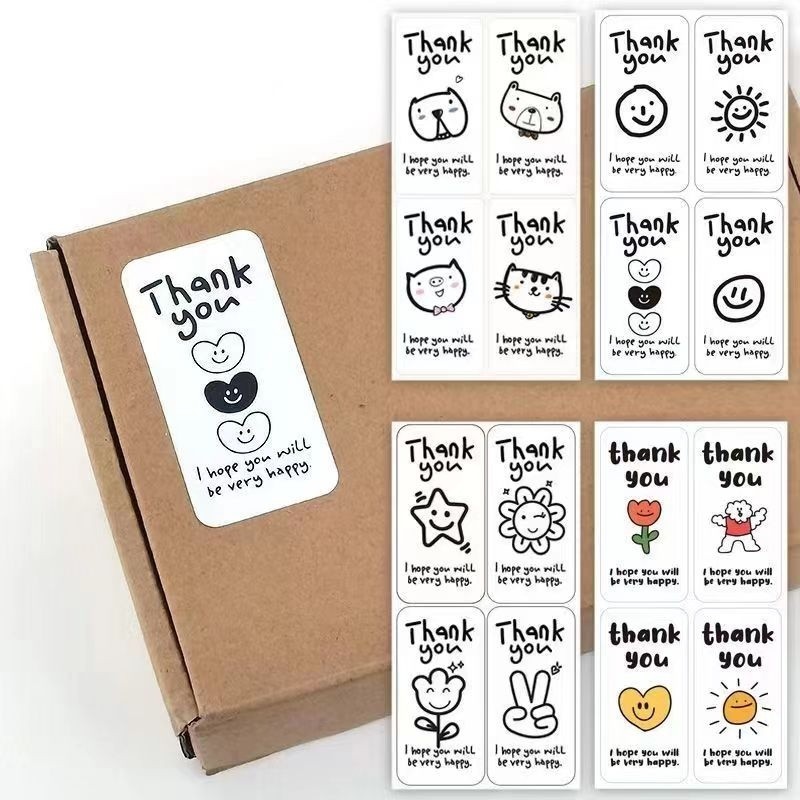 Jual Stiker Label Terima Kasih/Stiker Segel Kotak Hadiah Terima Kasih ...
