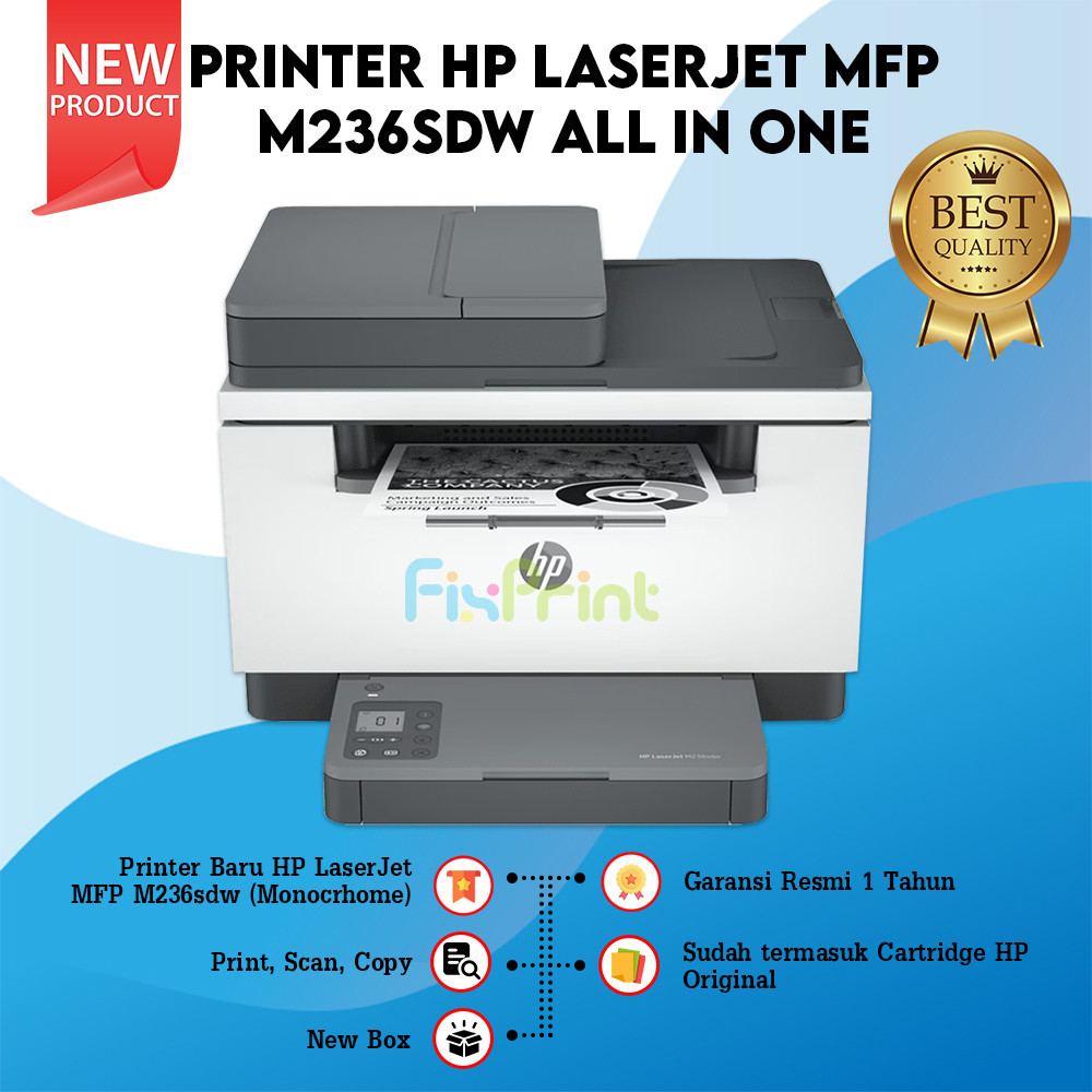 Jual Printer Hp Laserjet Mfp M236sdw Monochrome All In One Adf Duplex Print Scan Copy Wifi A4 3840