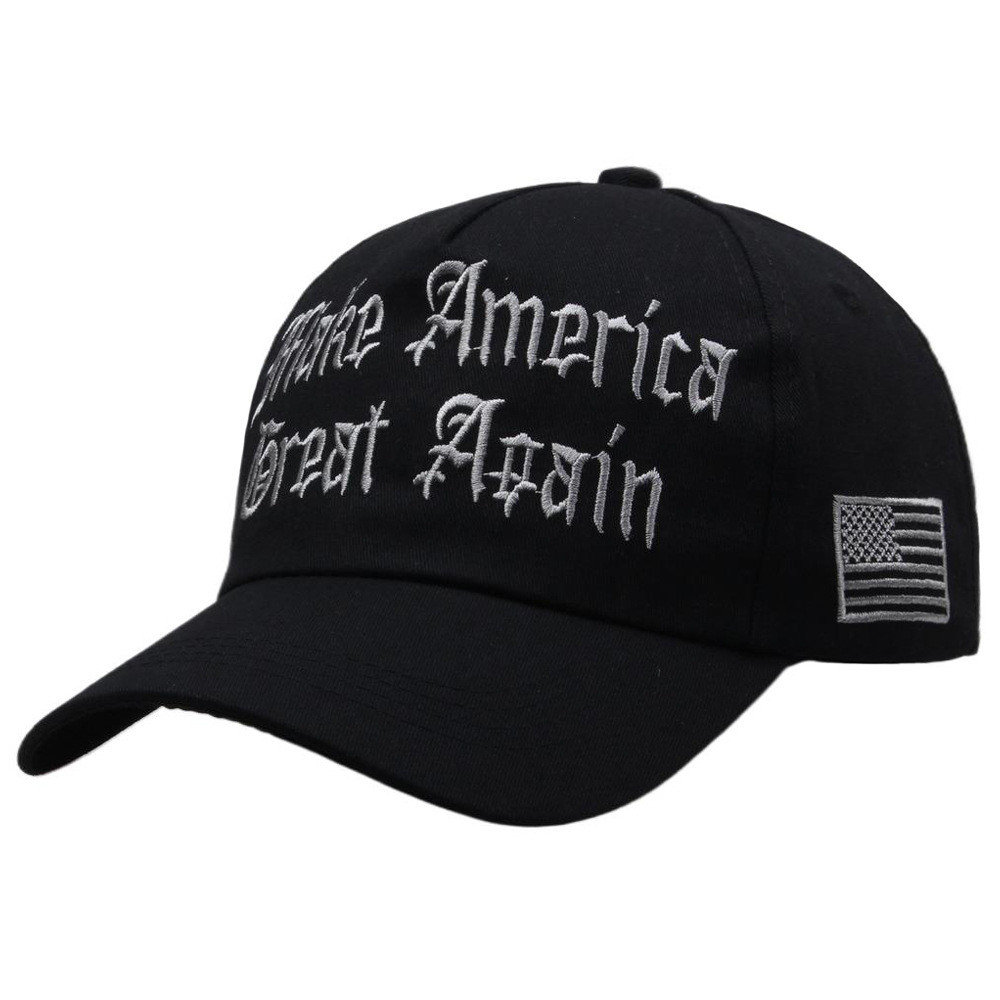 Trump 2024 Make America Great Again Eggs & Flag Black MAGA Embroidered Hat Cap e