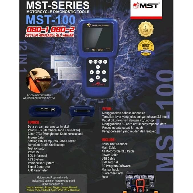 Jual Scanner Motor Injeksi Universal Zeus Mst100P Non Kawasaki