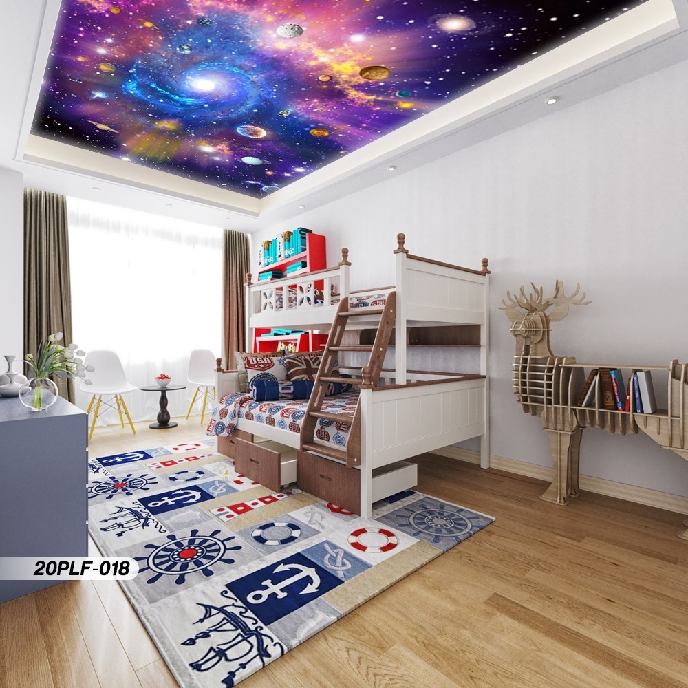 Jual Wallpaper Custom Plafon Rumah - Motif Plafon Luar Angkasa - Wall ...