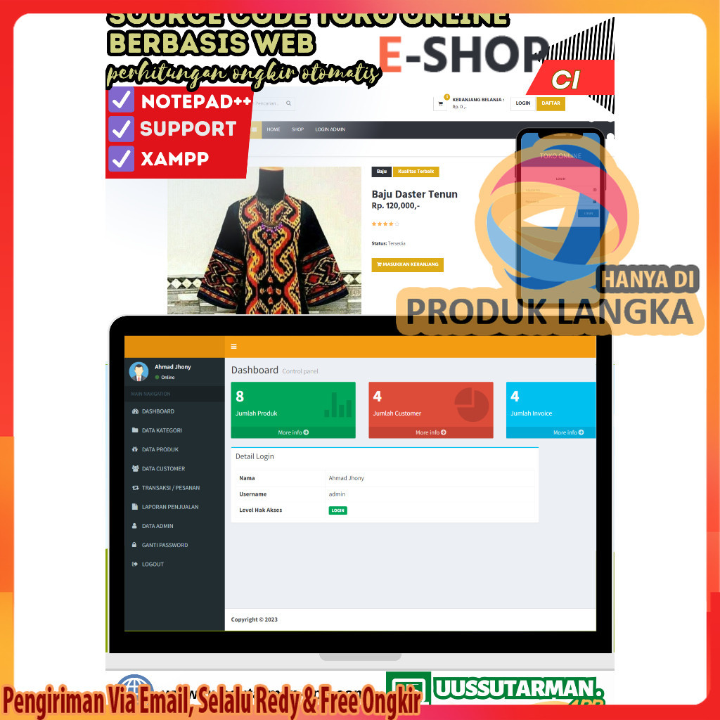 Jual Turun Harga Aplikasi Web Toko Online PHP dan MySQLi Perhitungan ...