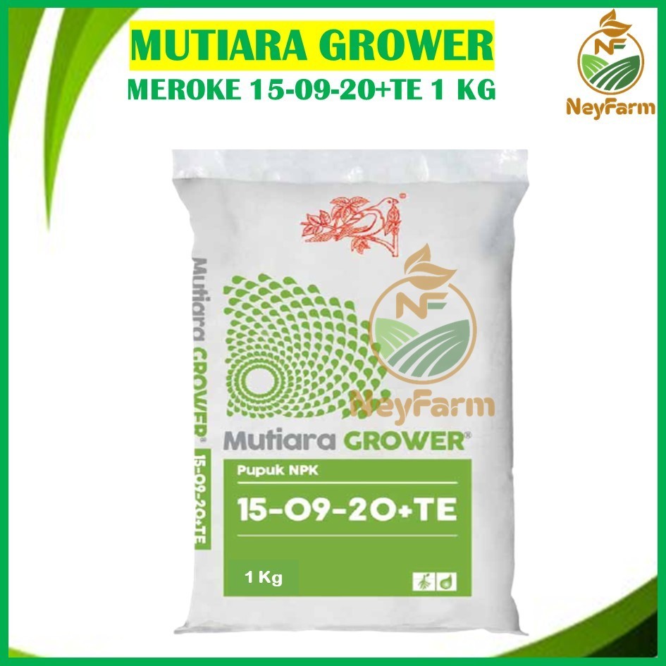 Jual PUPUK NPK MEROKE MUTIARA GROWER NPK GROWER KEMASAN ASLI PABRIK 1KG ...