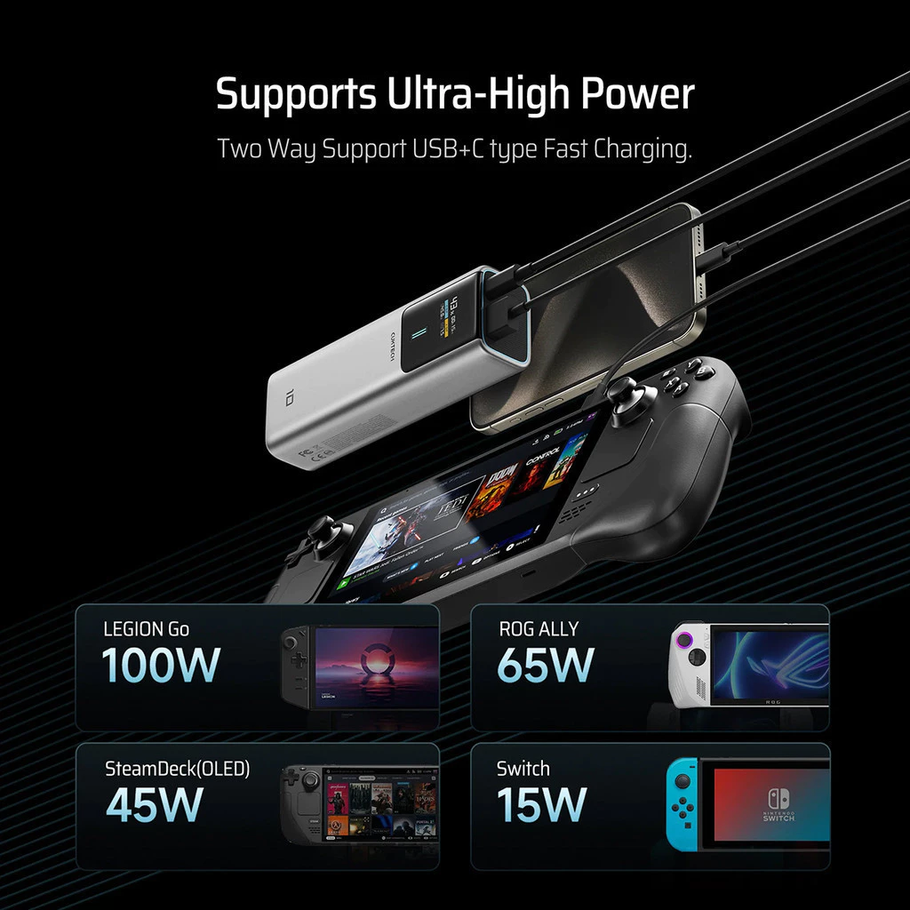 KiiP x Cuktech PB100P Power Bank 10000mAh 150W USB Type-C Fast Charging