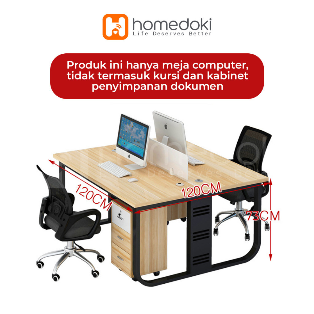 Jual Homedoki Meja Kantor Minimalis/ Computer Desk /Meja Kerja | Shopee ...