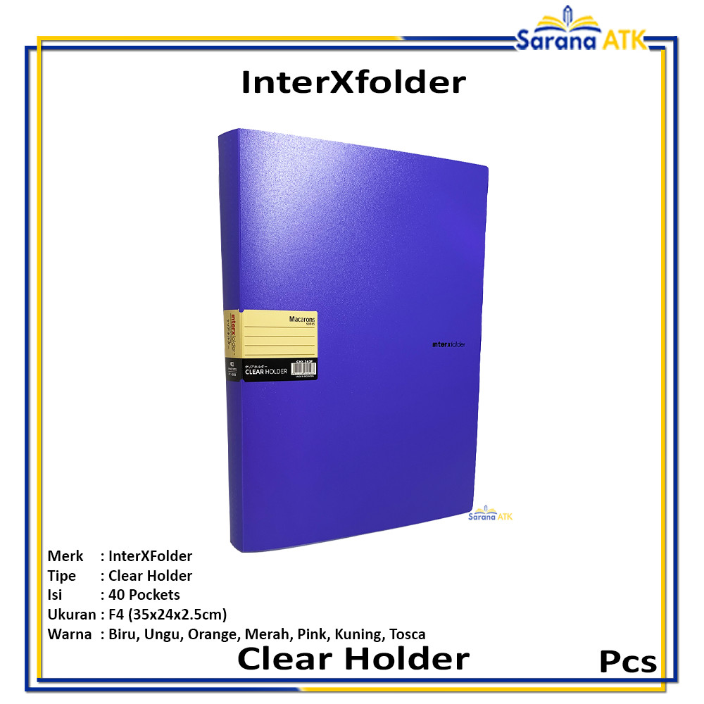 Jual InterXfolder - Map Plastik Clear Holder 40 Lembar - Pcs | Shopee ...