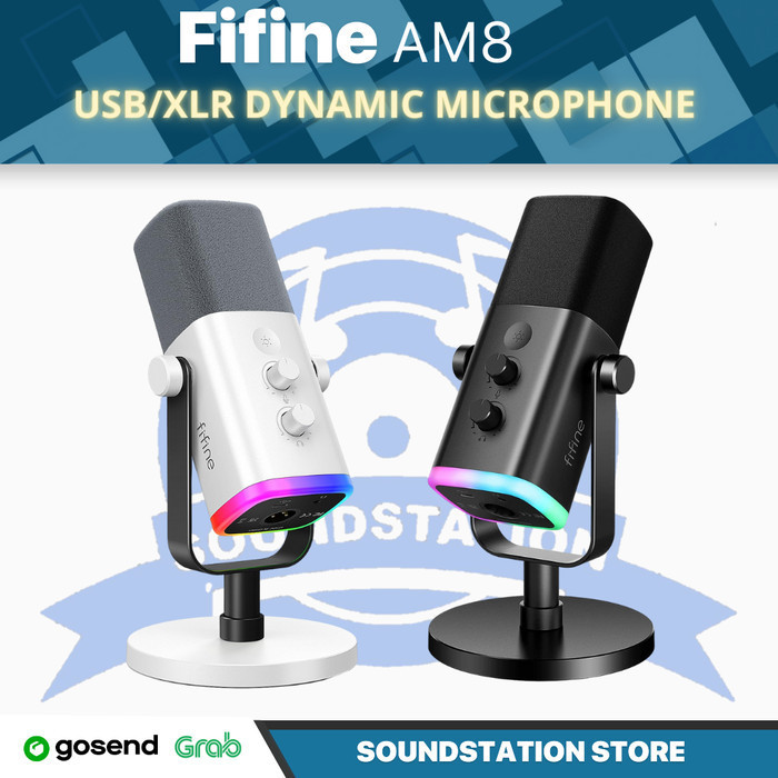 Jual Fifine Ampligame AM8 USB/XLR Dynamic Microphone For Streaming ...