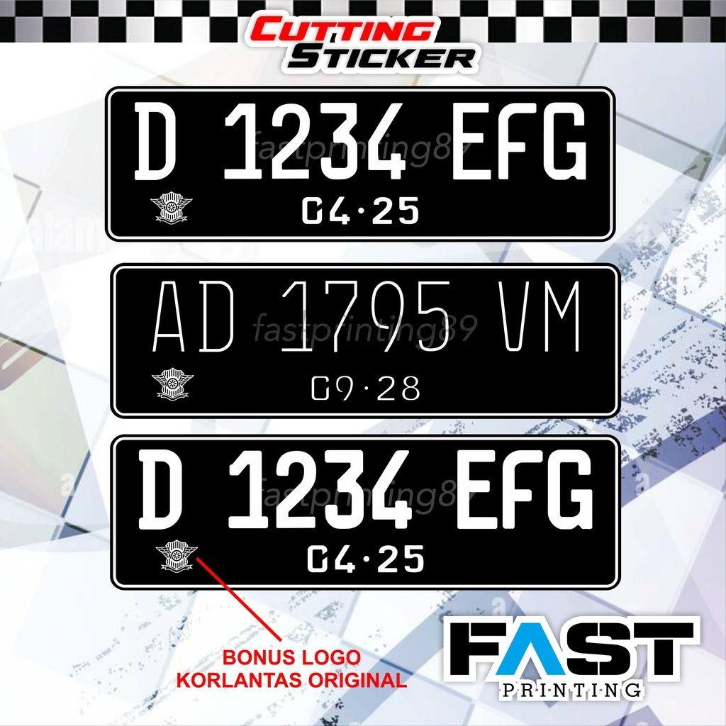 Jual STICKER CUTTING PLAT MOBIL l ANGKA HURUF PLAT NOMOR KENDARAAN l ...