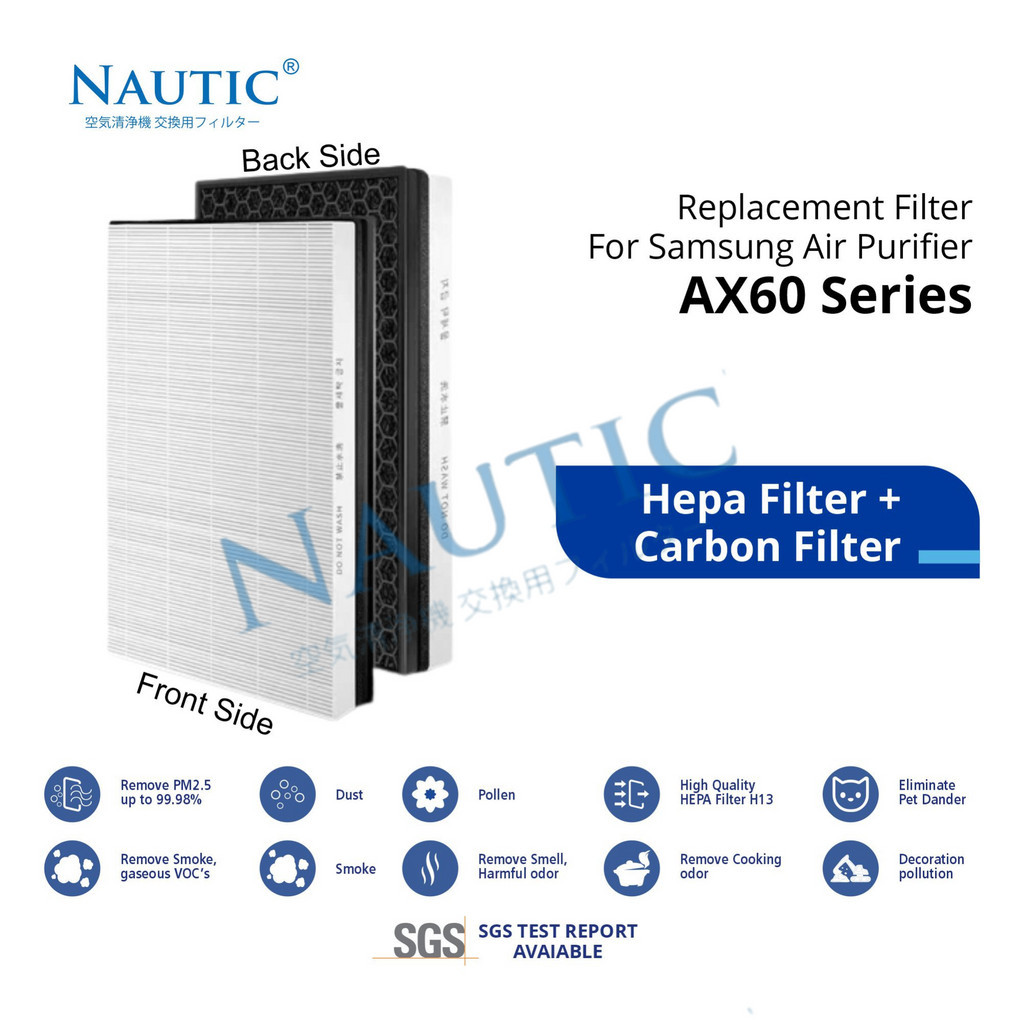 Jual FILTER UNTUK AIR Purifier Samsung AX60 Series/HEPA+Carbon ax60r ...