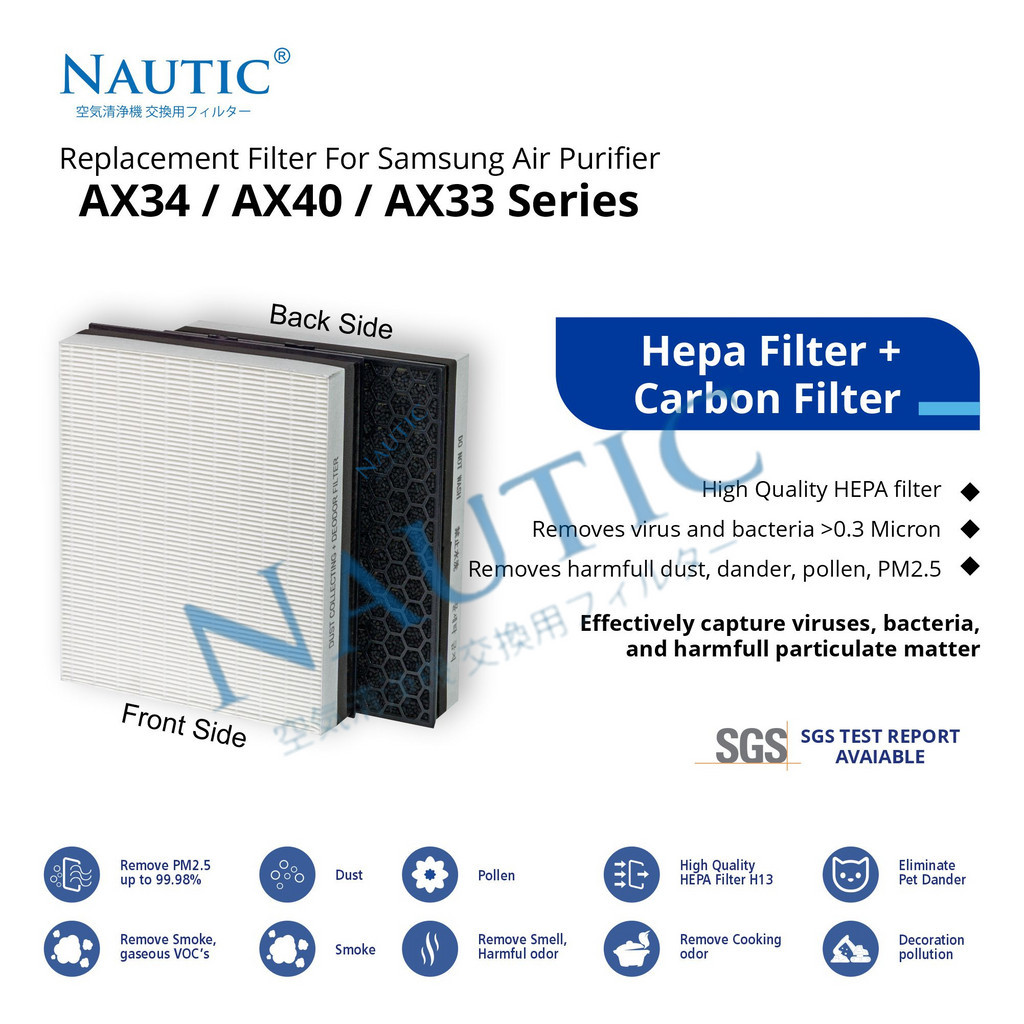 Jual Hepa Filter CFXG100/GB untuk Air Purifier Samsung AX40 / AX34