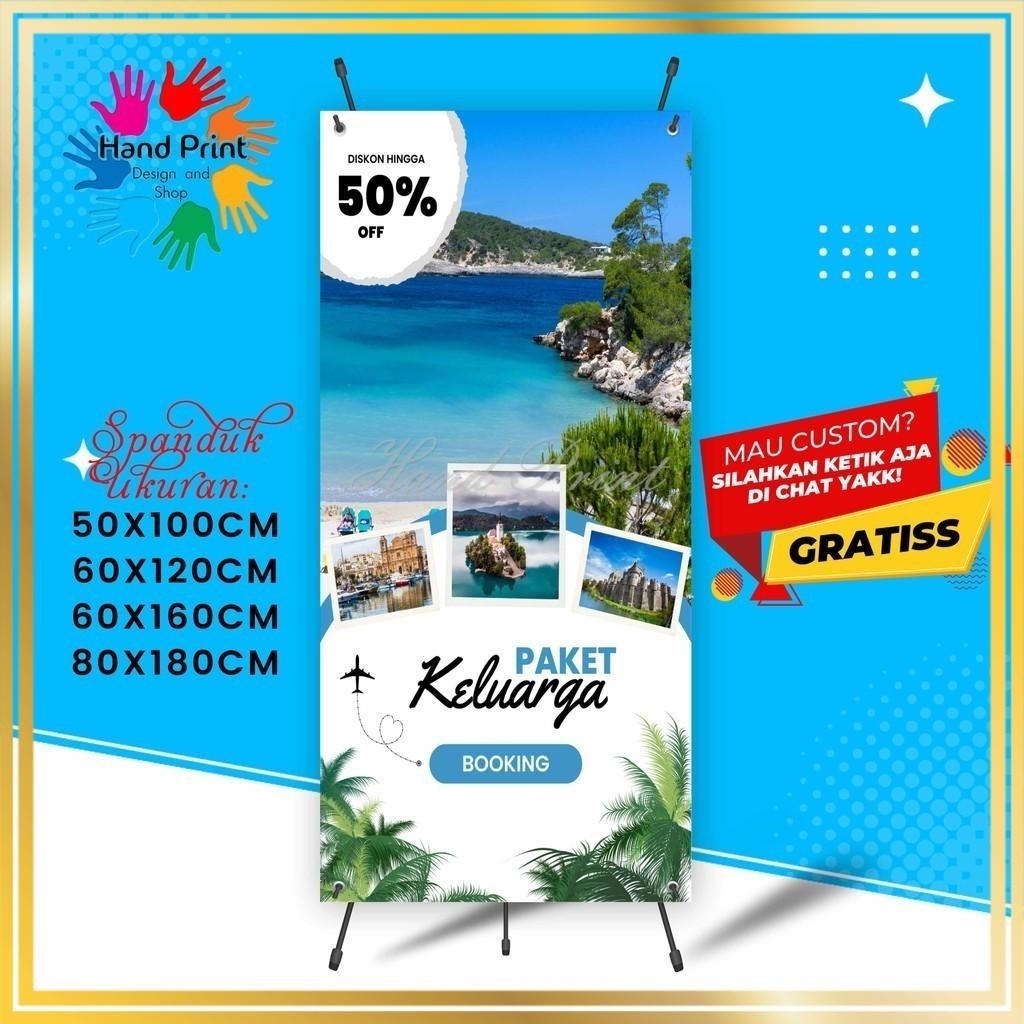 Jual SPANDUK BANNER Liburan Wisata Travel Jalan - jalan A MMT Spanduk