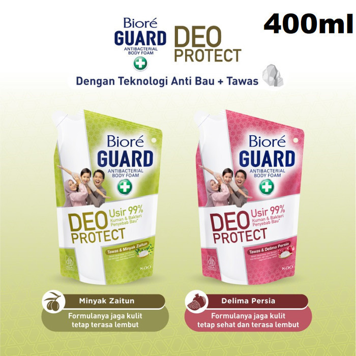 Jual Biore Guard Deo Protect Body Wash Ml Sabun Mandi Cair Zaitun Hijau Shopee Indonesia