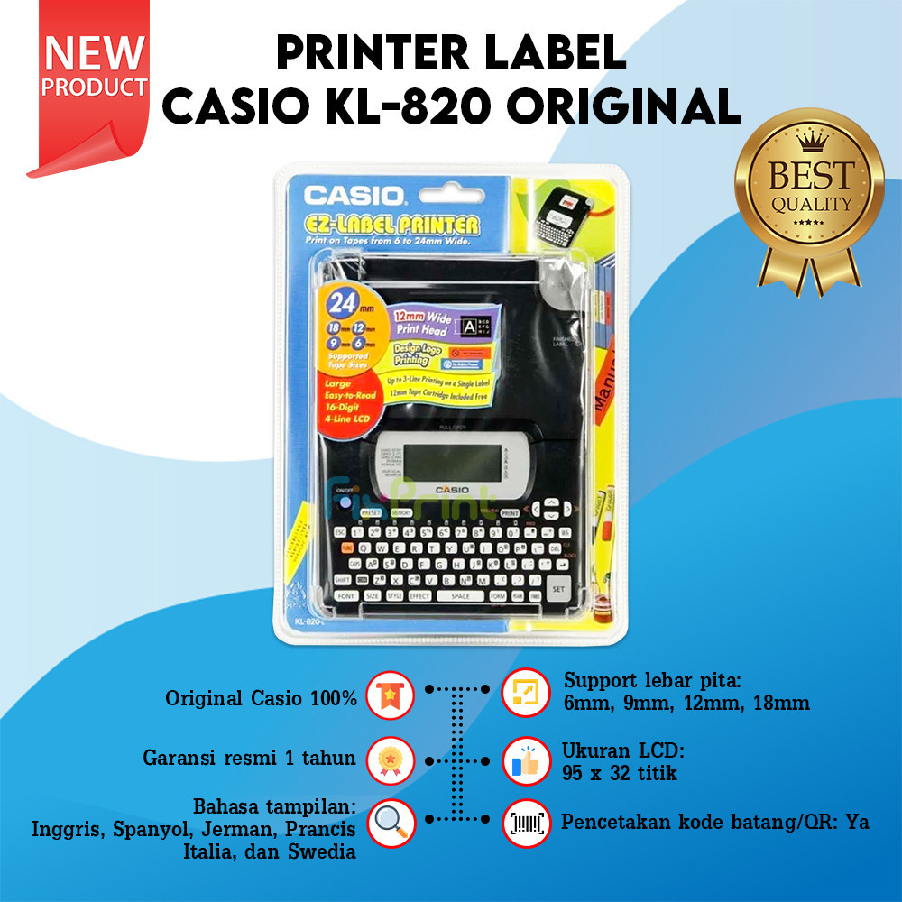Casio Kl 820 W Kl 820 Casio Thermal Printer Jual Printer Labeling