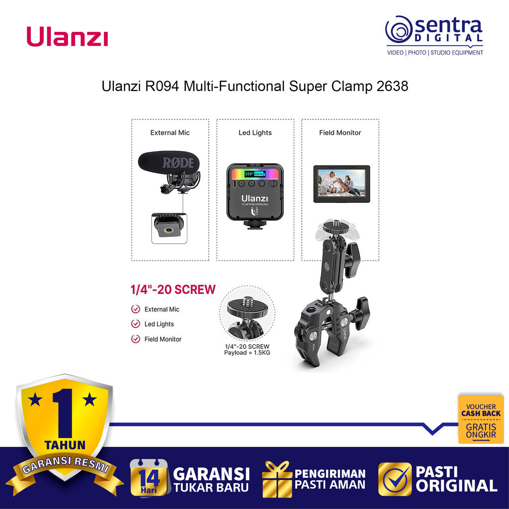 Jual Ulanzi R094 Multi-Functional Magic Arm with Clamp ( 2638 ...