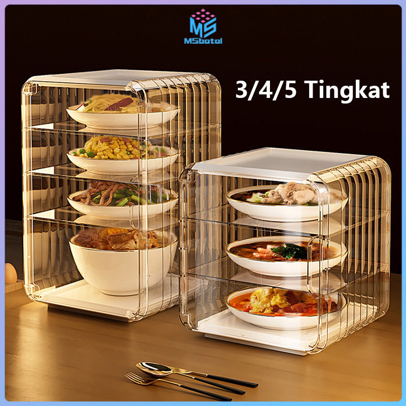 Jual 【COD】3/4/5 Tingkat Rak Makanan Bahan Akrilik Premium Lemari ...
