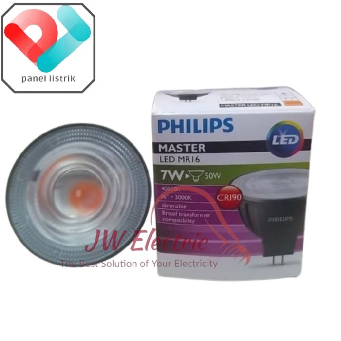 Jual Lampu Master LED Philips MR16 7 Watt 12V 4000K 24D Dimmable MASTER ...