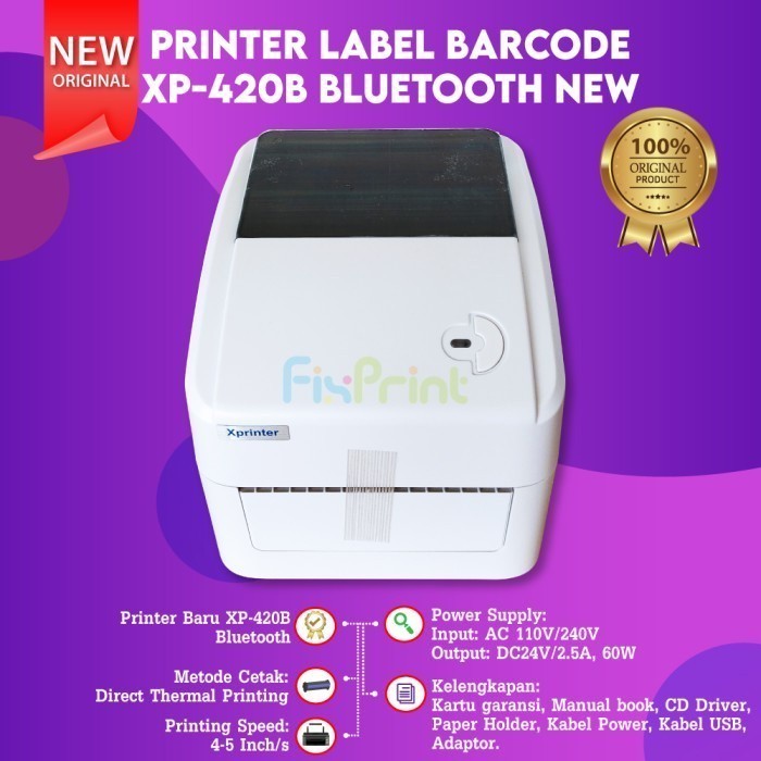 Jual FixPrint XPRINTER Barcode Printer Thermal XP-420B / BI-420B xp 420 ...