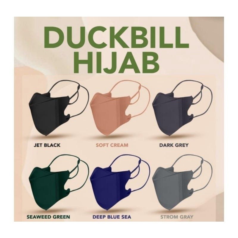 Jual MASKER MEDIS DUCKBILL HIJAB YNB MIX WARNA 50 PCS | Shopee Indonesia