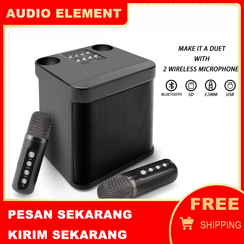 Jual AUDIO ELEMENT Mesin Karaoke Speaker dengan mikrofon nirkabel HD