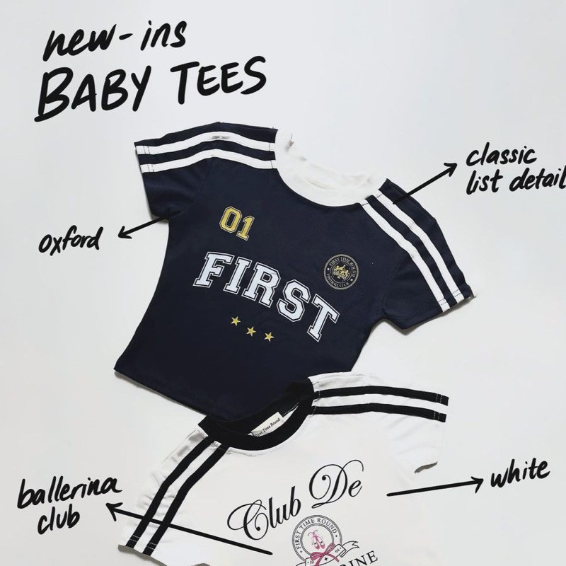 Jual First Time Round - Baby Tee List - Football | Shopee Indonesia