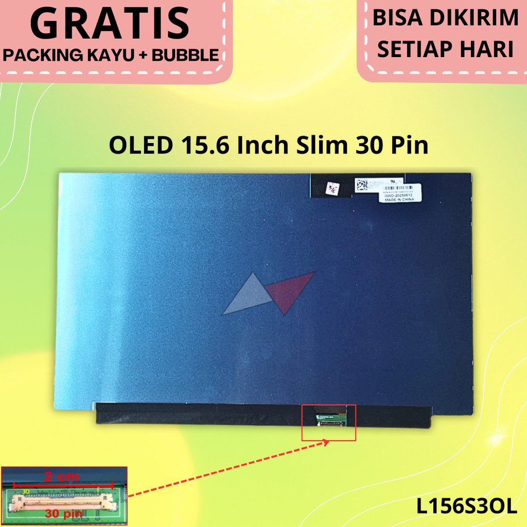 Layar LCD OLED laptop 15.6 inci slim 30 pin yang dijual di Shopee Indonesia