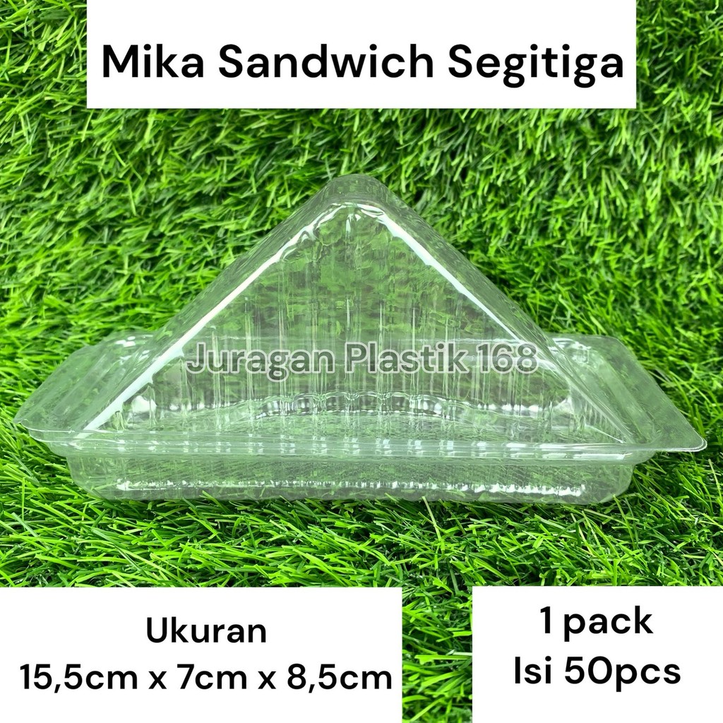 Jual (ISI 50) Mika Sandwich / Tray Segitiga Plastik / Mika Roti ...
