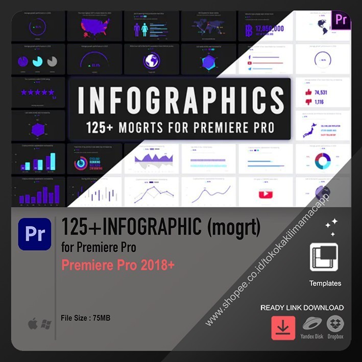 Jual 125+INFOGRAPHIC (mogrt) for Premiere Pro | Shopee Indonesia