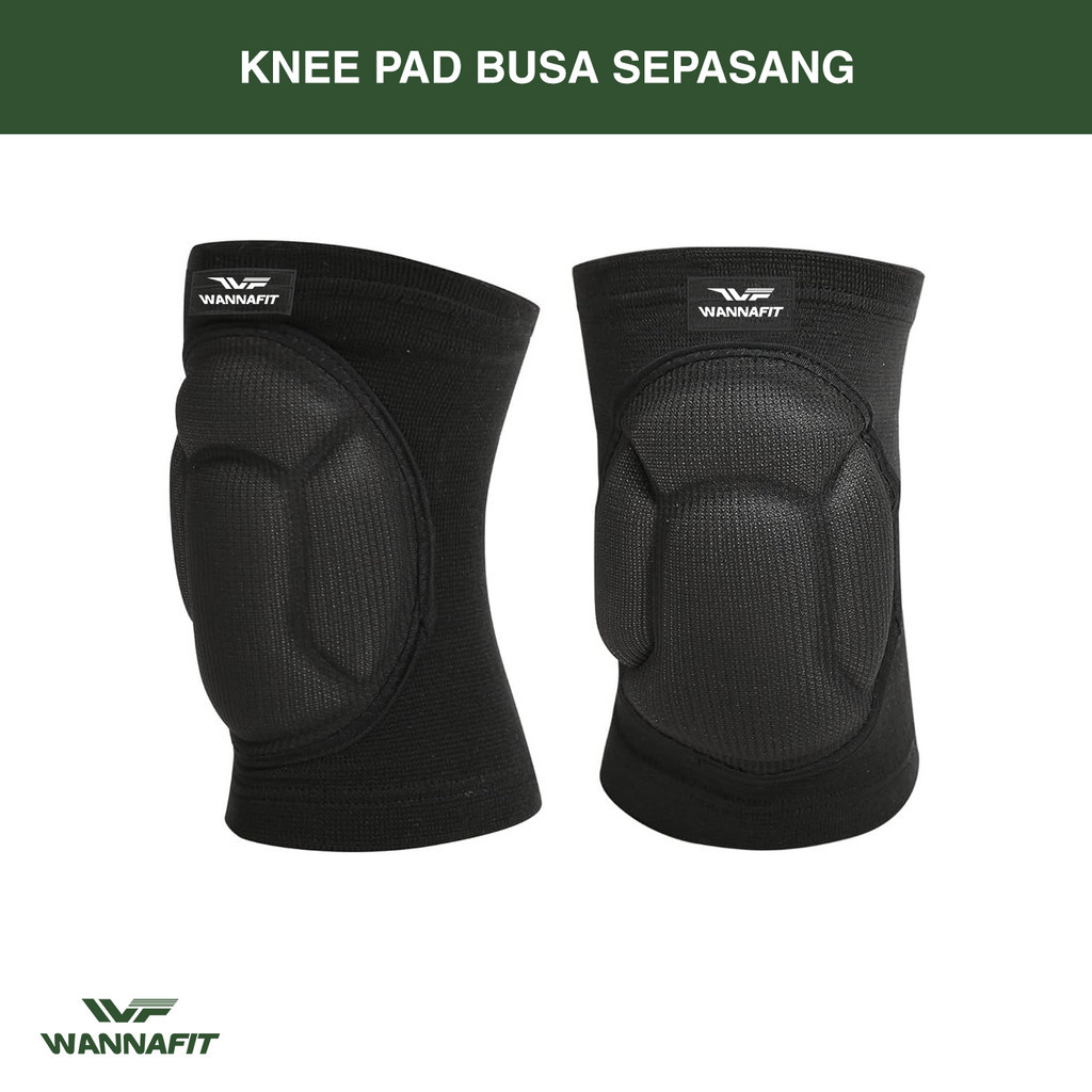 Jual WANNAFIT Knee Pad Busa Sepasang | Pelindung Lutut Basket Voli ...