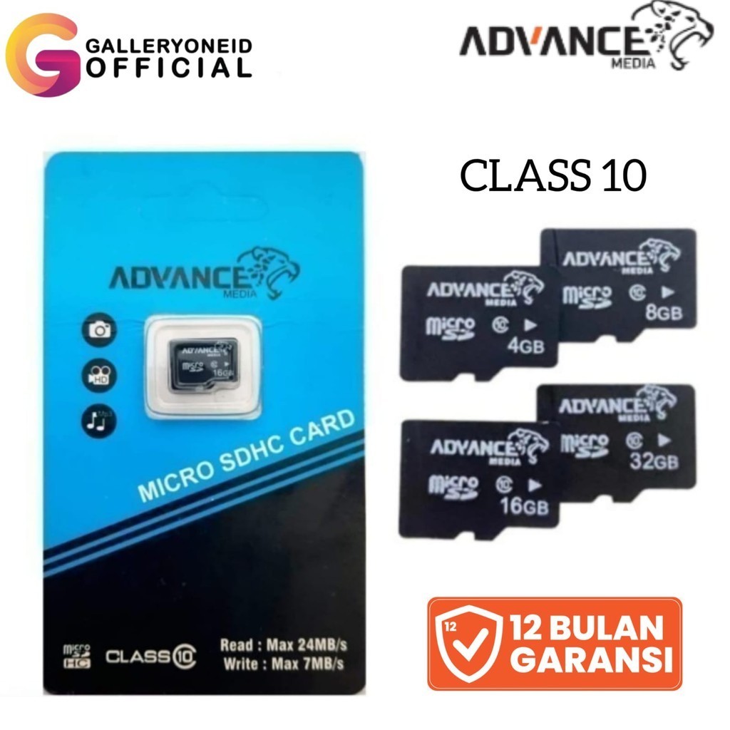 Jual Memory Card HP Micro SD Advance Kartu Memori MMC TF Class10 Kapasitas 8 16 32 64 128 GB