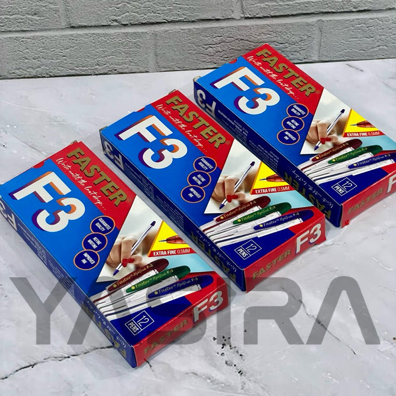 Jual SELUSIN 12 PCS Pulpen Faster F3 0.5mm | Shopee Indonesia