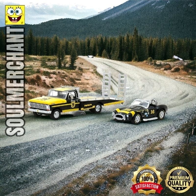 1/64 Greenlight 33110-A - 1969 Ford F-350 & Shelby Cobra