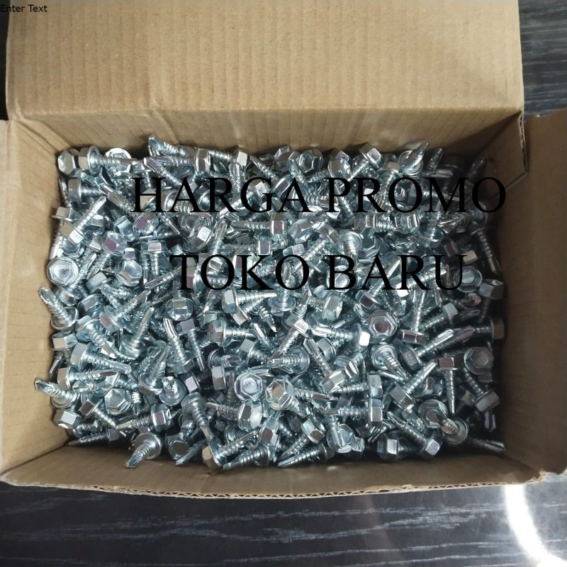 Jual EJ baut roofing baut rumping 10×16 100 pcs scrup baja ringan 10×16 ...