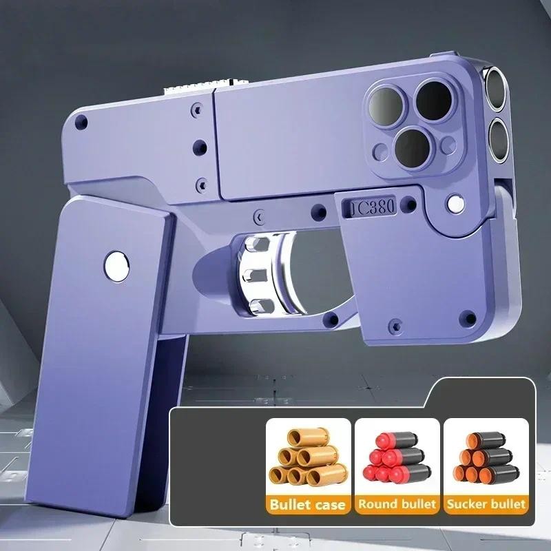 Jual Folding Mobile Phone Soft Bullet Launcher Shell Throwing Child ...