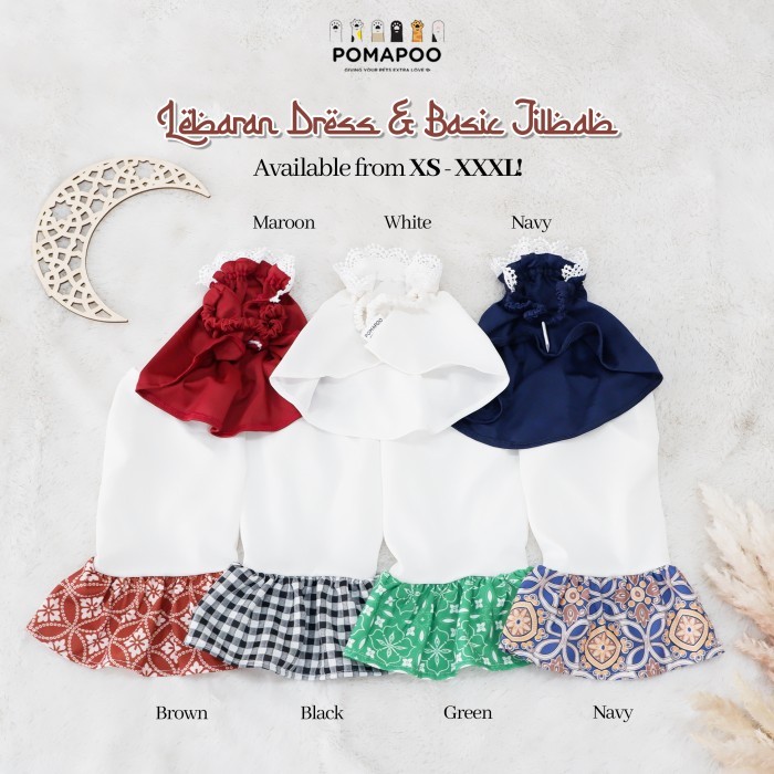 Jual POMAPOO - Baju Kucing dan Baju Anjing Lebaran Dress dan Basic ...