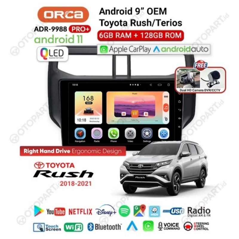 Jual Head Unit Android Orca Pro Plus Rush Up Android Inch Orca