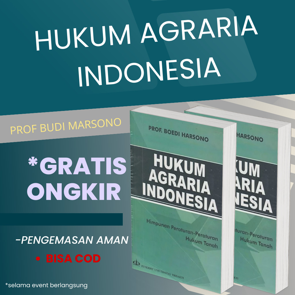 Jual BUKU HUKUM AGRARIA INDONESIA - HIMPUNAN PERATURAN-PERATURAN HUKUM ...