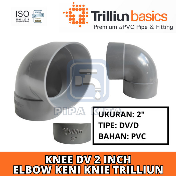Jual Knee DV 2 Inch TRILLIUN D PVC Elbow Knie Keni L 2 Dim Polos ...