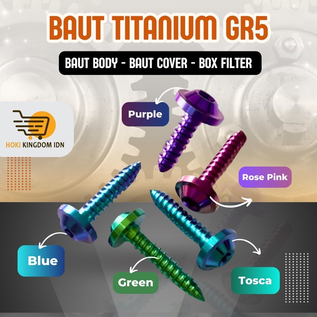 Jual Baut Body Bodi & Box Filter Titanium Gr5 M4 M5 x 10 15 18 20 25
