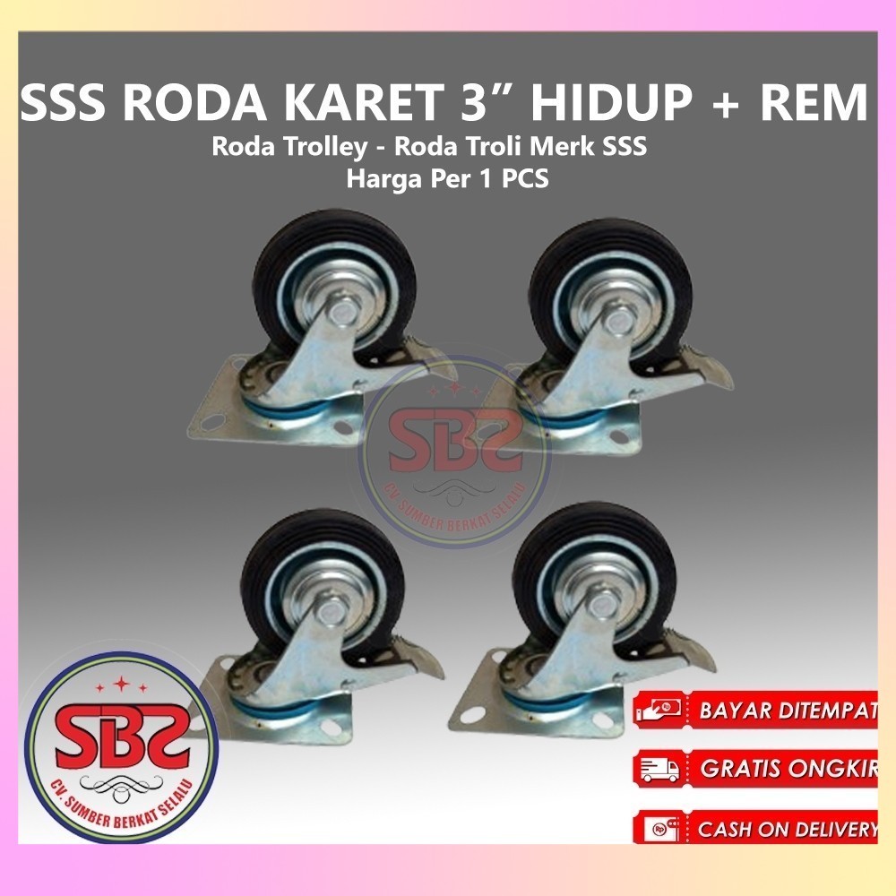 Jual SSS Roda Kastor 3