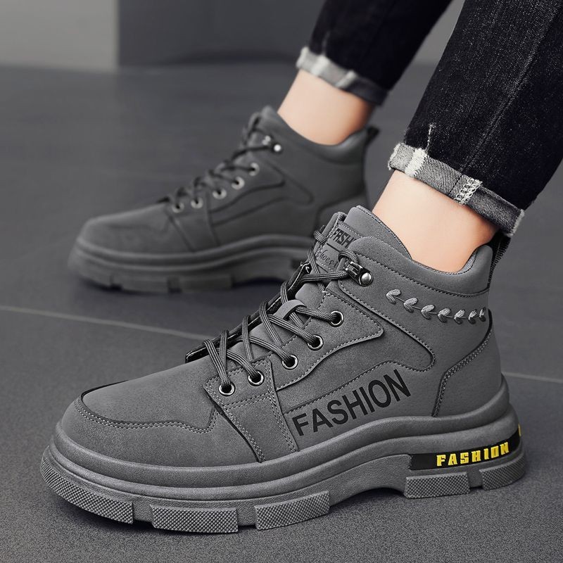 Jual Work boots for men's new autumn and winter thick soles, ultra