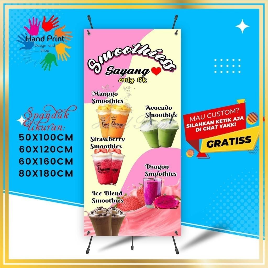 Jual Spanduk Banner Jualan Smoothies Sultan Jus Buah Segar Mmt