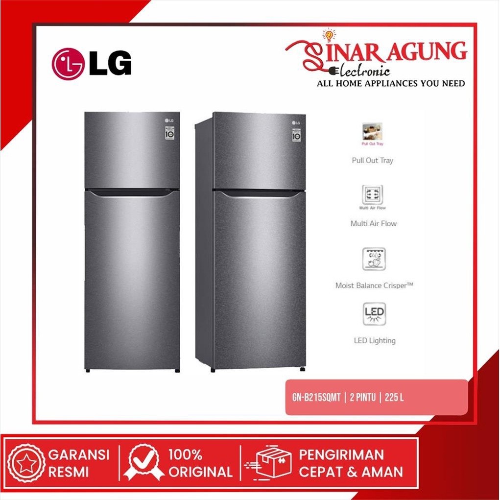 Jual LG Kulkas 2 Pintu [225 L] GN-B215SQMT / GN-B222SQIB Dark Graphite ...