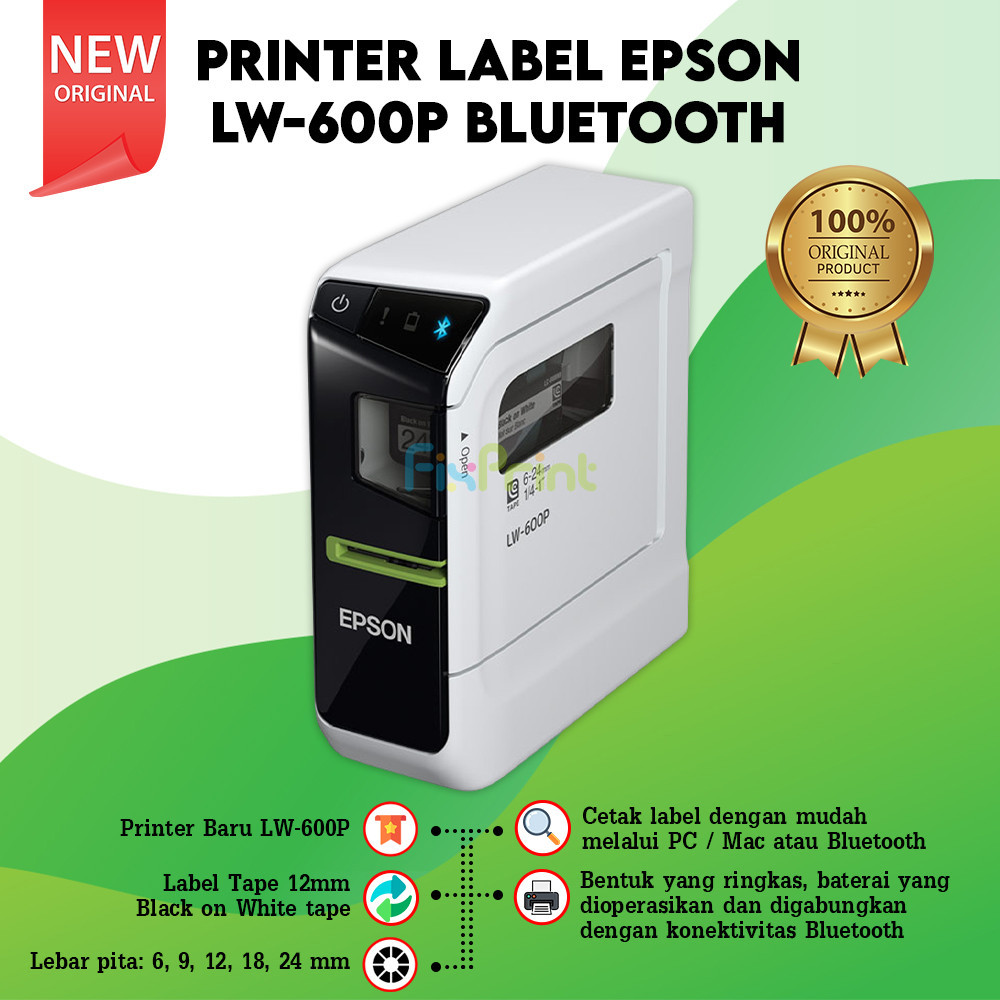 Jual Epson Printer Label Works LW600P Bluetooth Portable & Compact