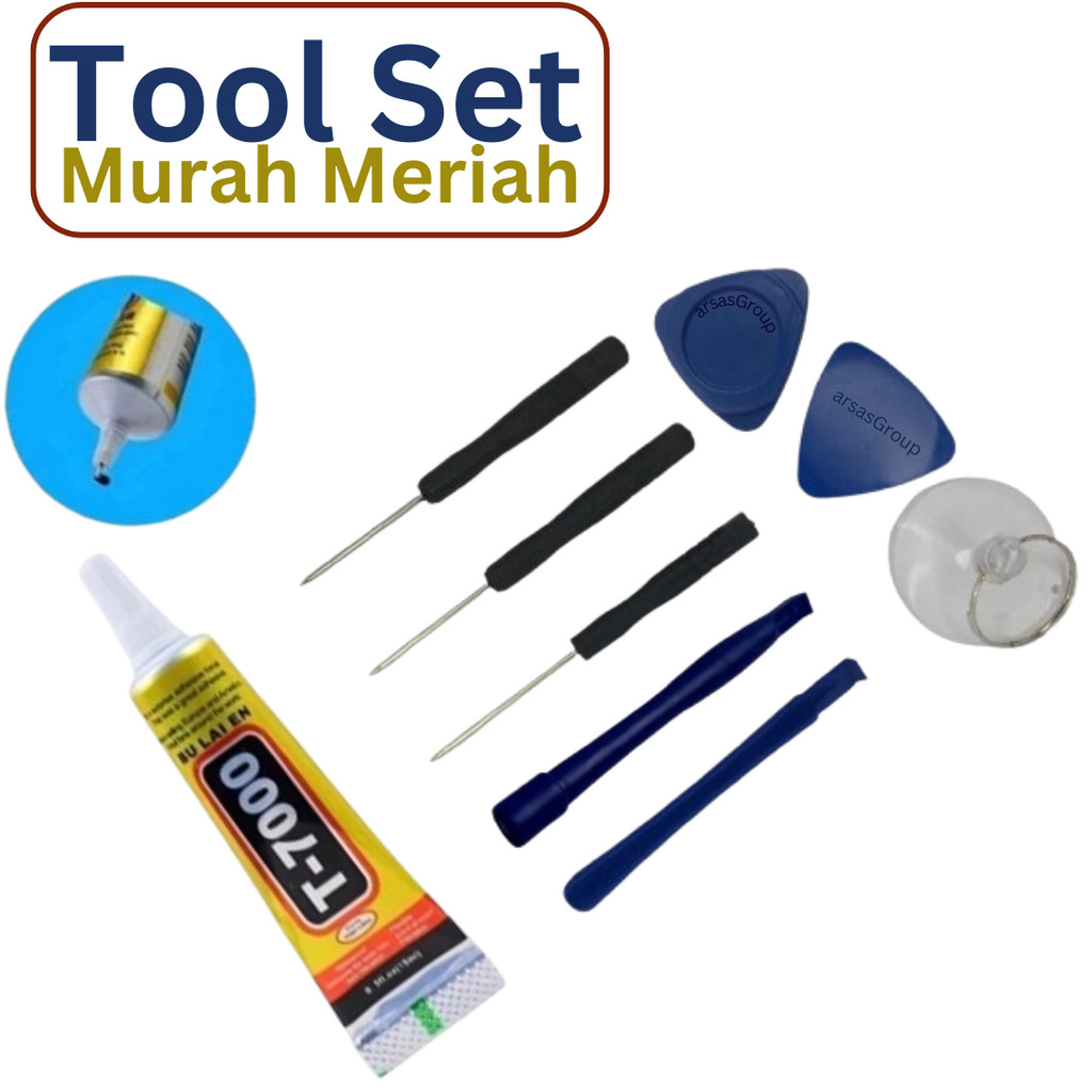 Jual Paket Alat Tools Obeng set pengungkit dan lem serta kop 1 set ...