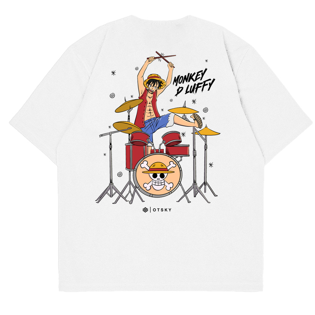Jual Exclusive Otsky Kaos Pria Logo Luffy Drum White Cotton 24s X ...