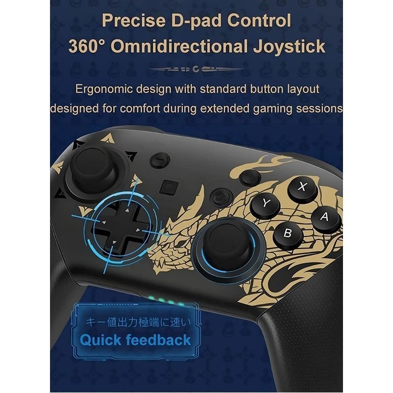 Jual Nintendo Switch Pro Controller Original Edisi Monster Hunter Rise ...