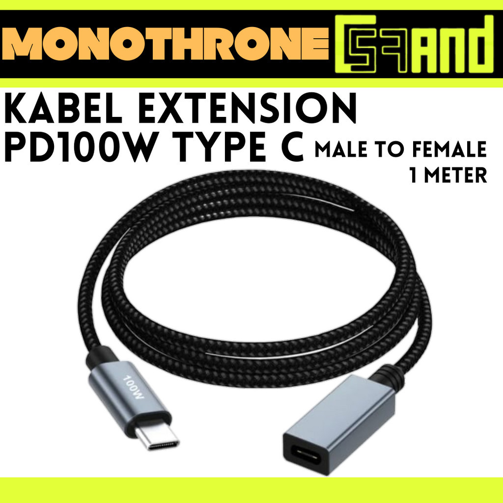 Jual Kabel Extension Type C Male To Type C Female Tipe C TypeC PD 100W